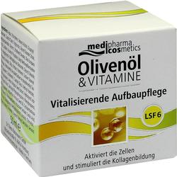 Eine Box mit Olivenöl- und Vitamincreme zur Hautpflege.